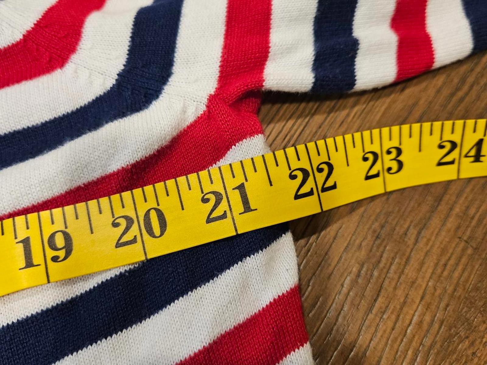 Lands' End  Striped SuPima Cotton Cardigan Sweater XL 1145