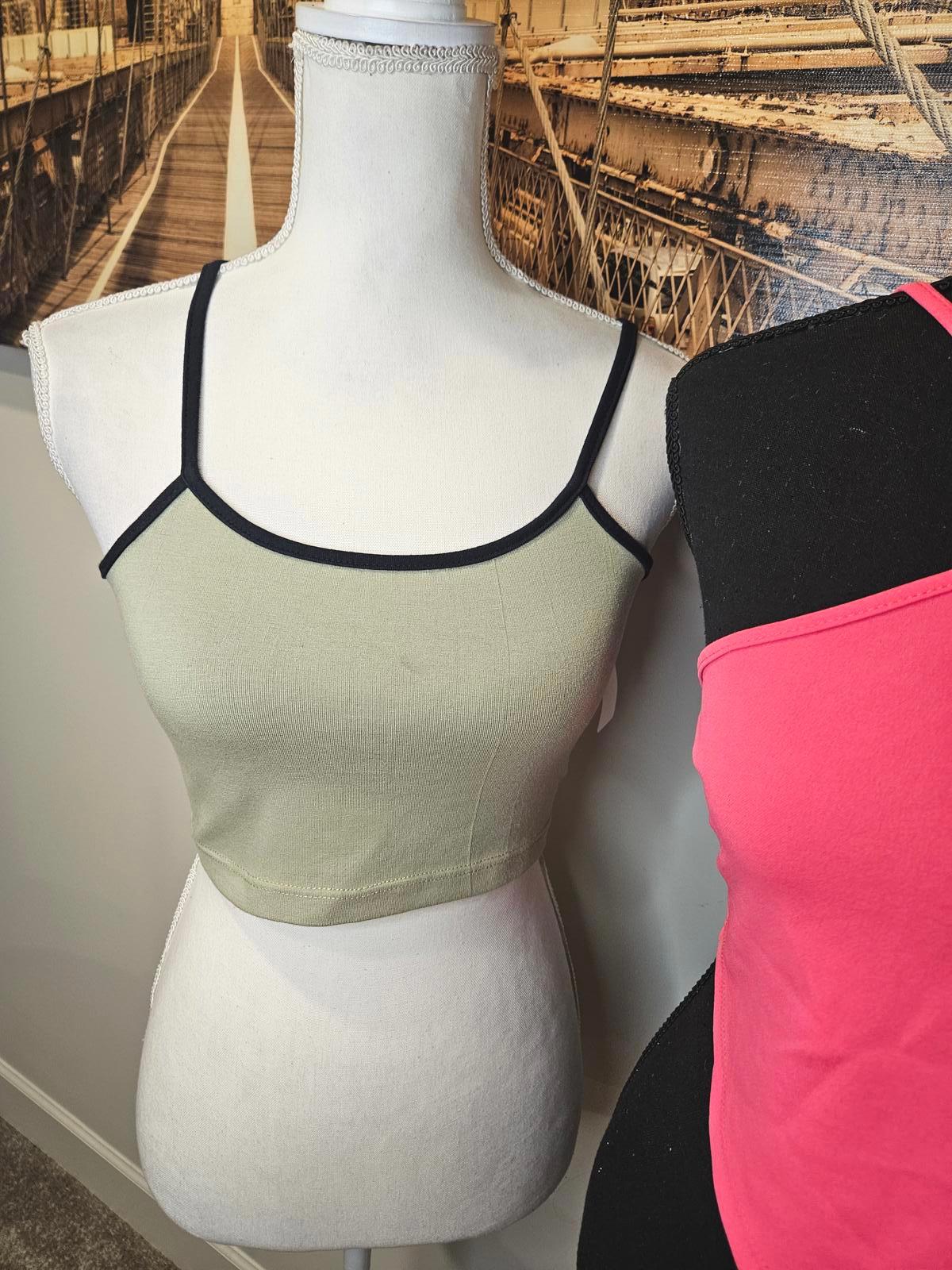 Nwt 21 Saints Crop tops- Pink & Olive 712