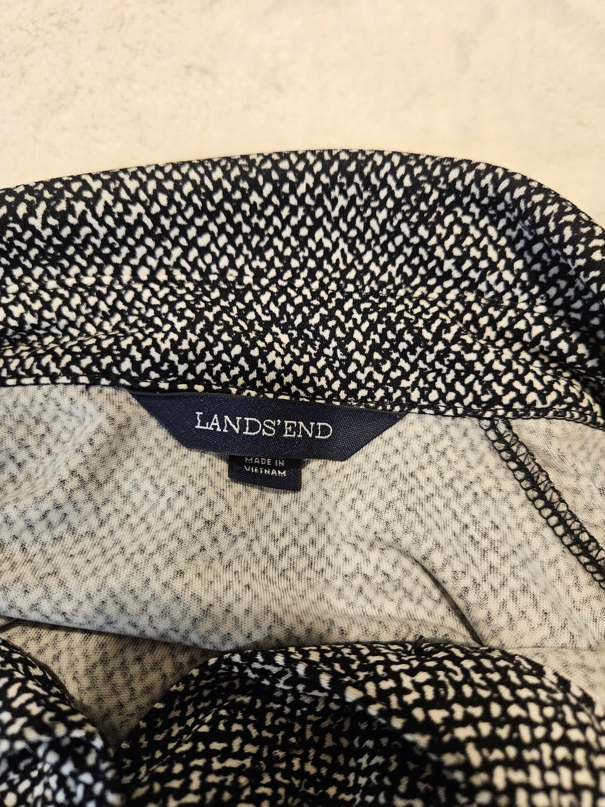 Lands' End Stylish Black & White Dress 285