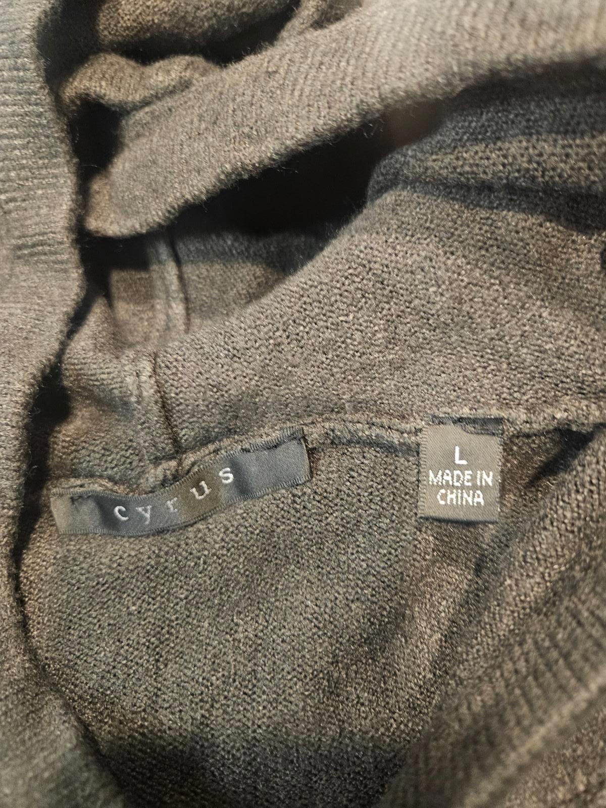 Nwt Cyrus Women's Dark Green Hoodie Sweater with Drawstring-L