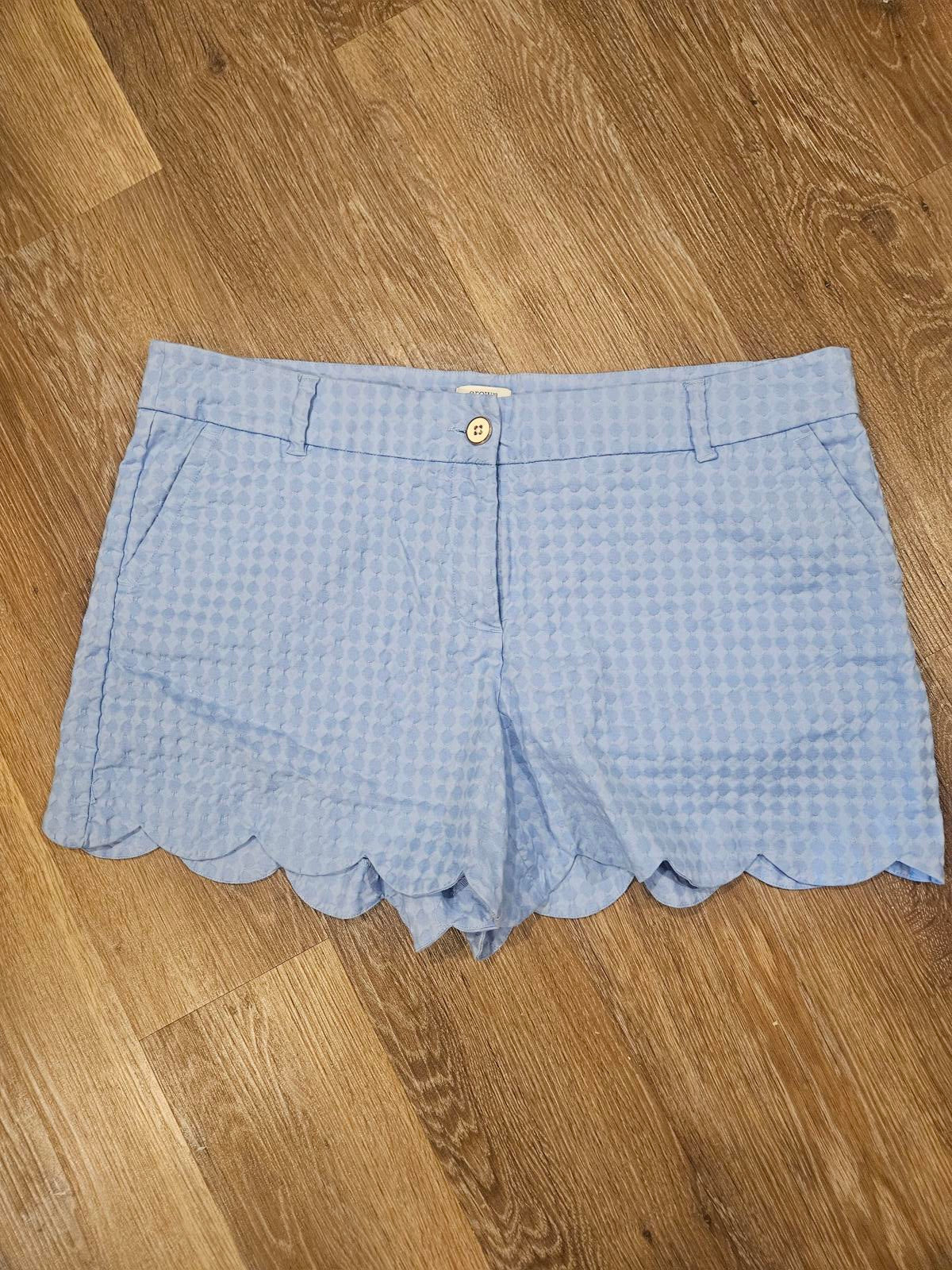 Nwot Crown & Ivy Light Blue Scalloped Hem Shorts Size 16 413