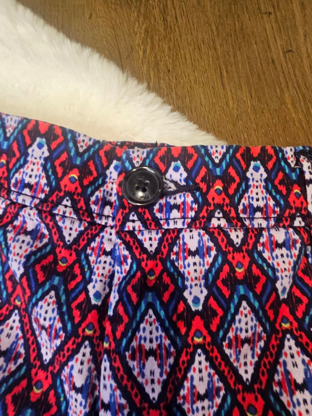 Liz Claiborne Vibrant Geometric Print Shorts #300