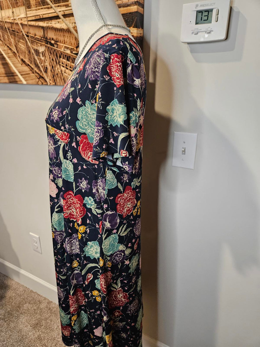 Lularoe Floral Midi Dress for Women #194