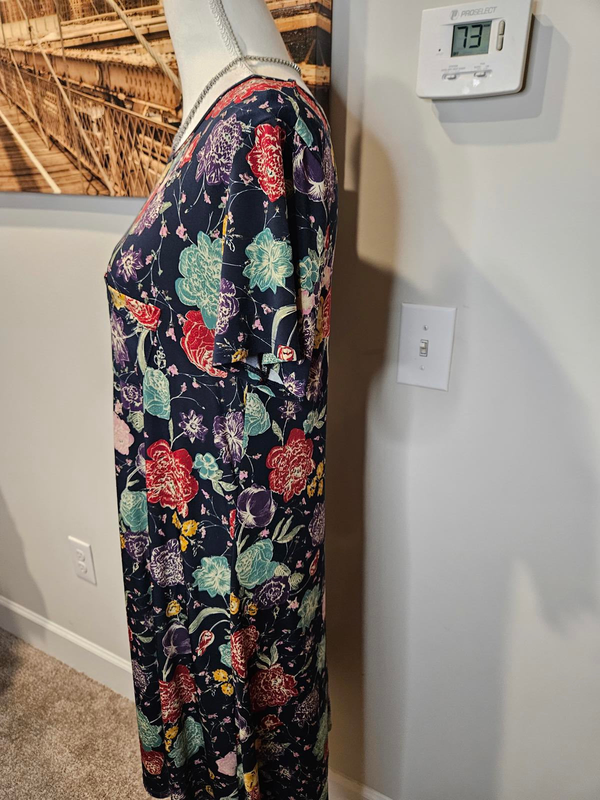 Lularoe Floral Midi Dress for Women #194