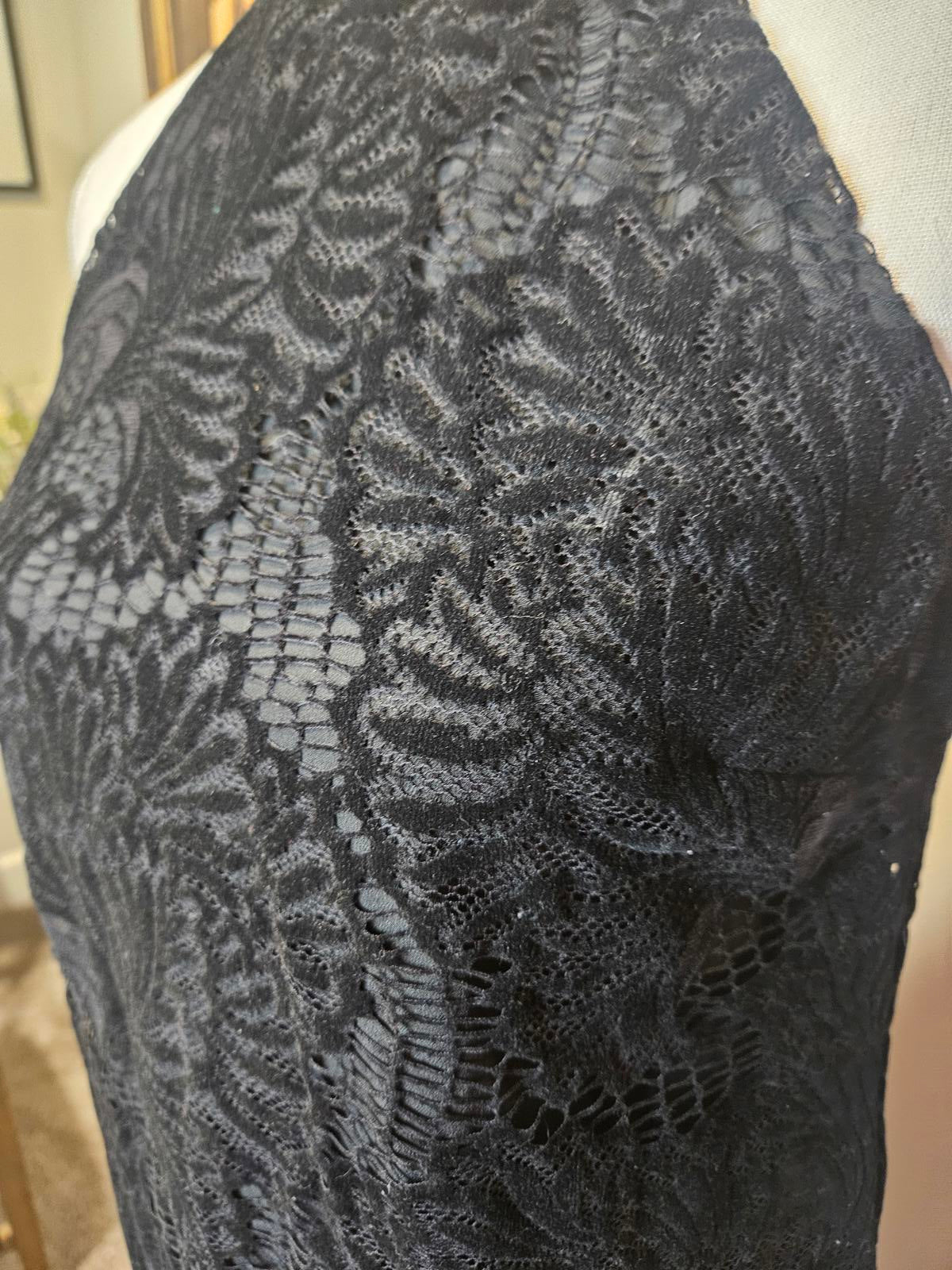 Loft Elegant Black Lace Halter Dress #H57