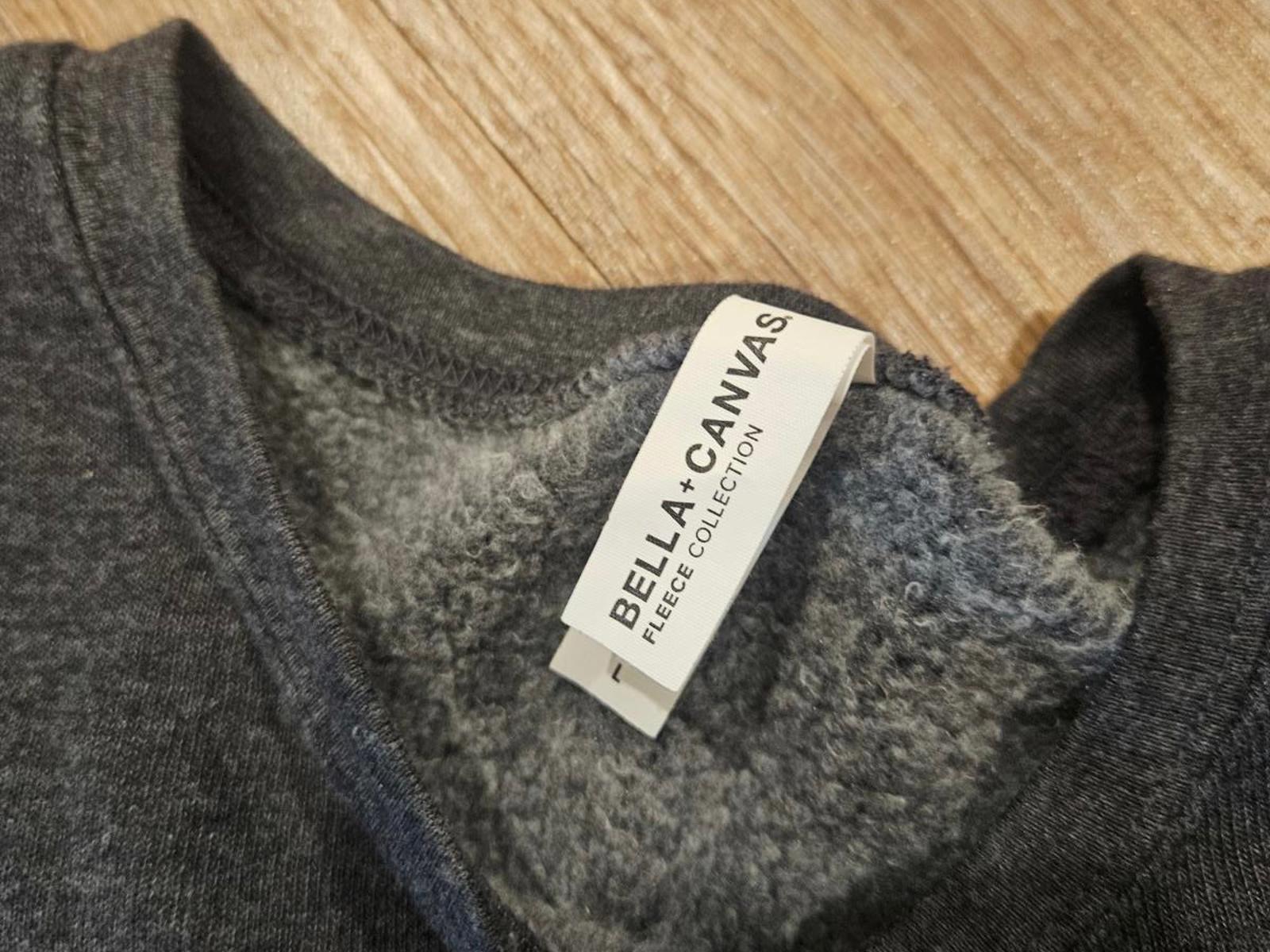 Bella + Canvas  Gray Sweatshirt with Game Day Hot Dog Graphic