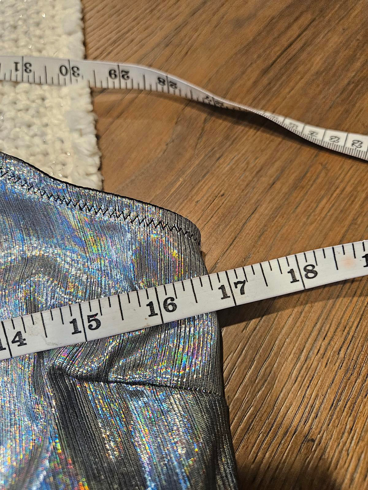 Venus Silver Holographic Women's Dress-L