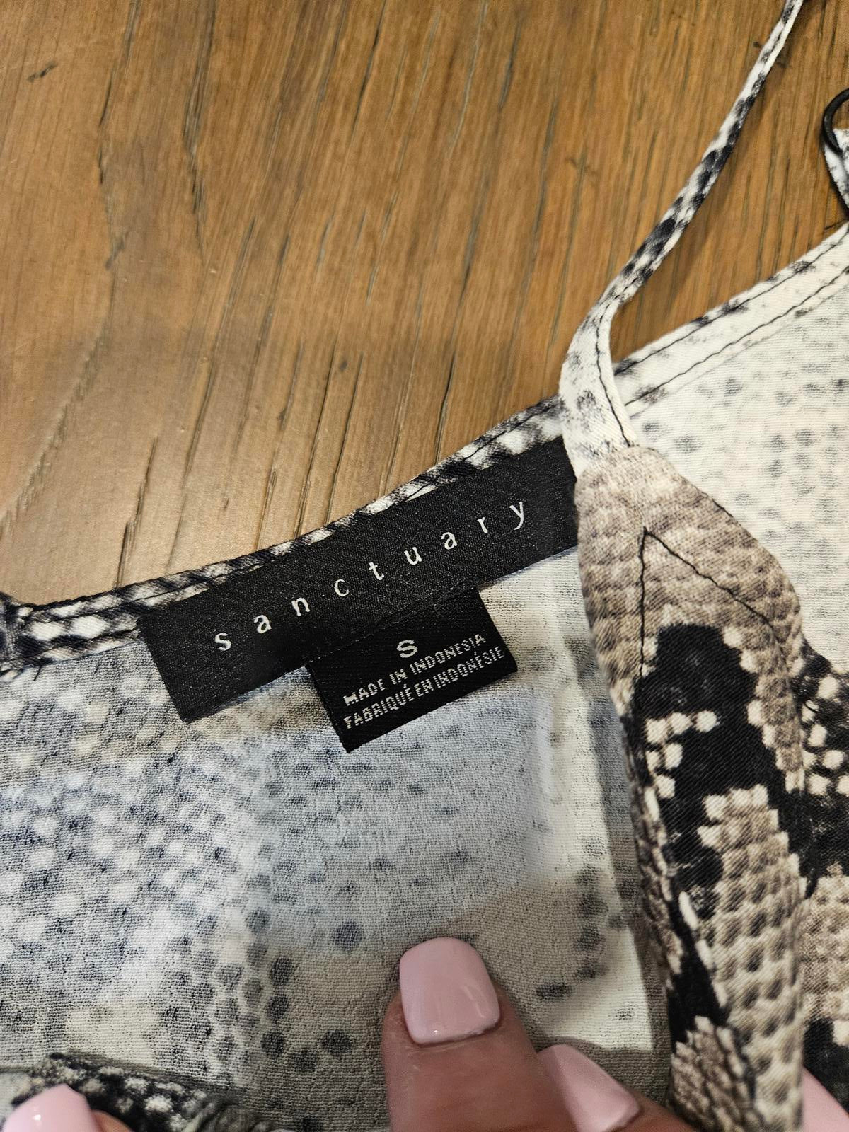 Nwot Sanctuary Women's Snakeskin Print Camisole Top 847