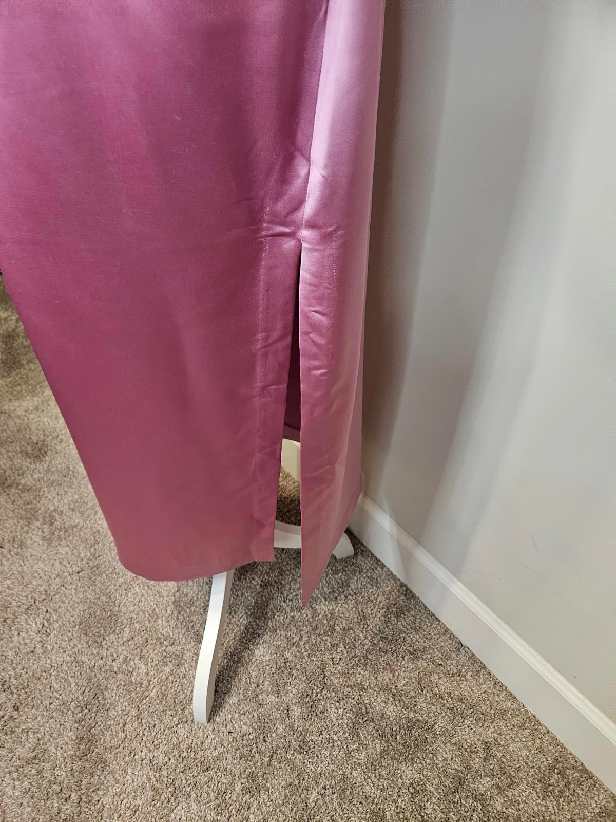 New Jason Wu Elegant Purple Satin Midi Dress 817
