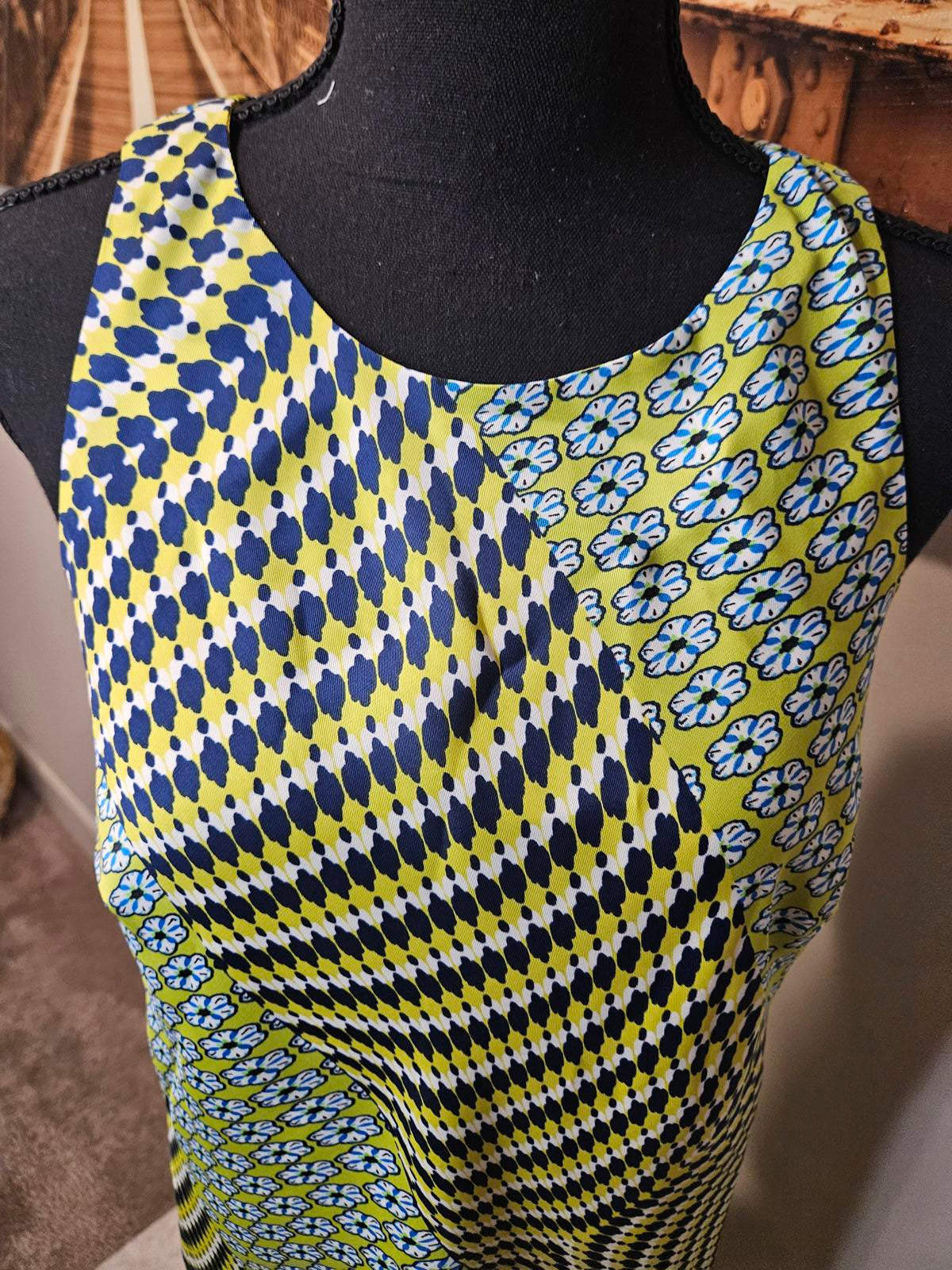 Laundry By Segal Stylish Geometric Print Hi-Low Dress #246