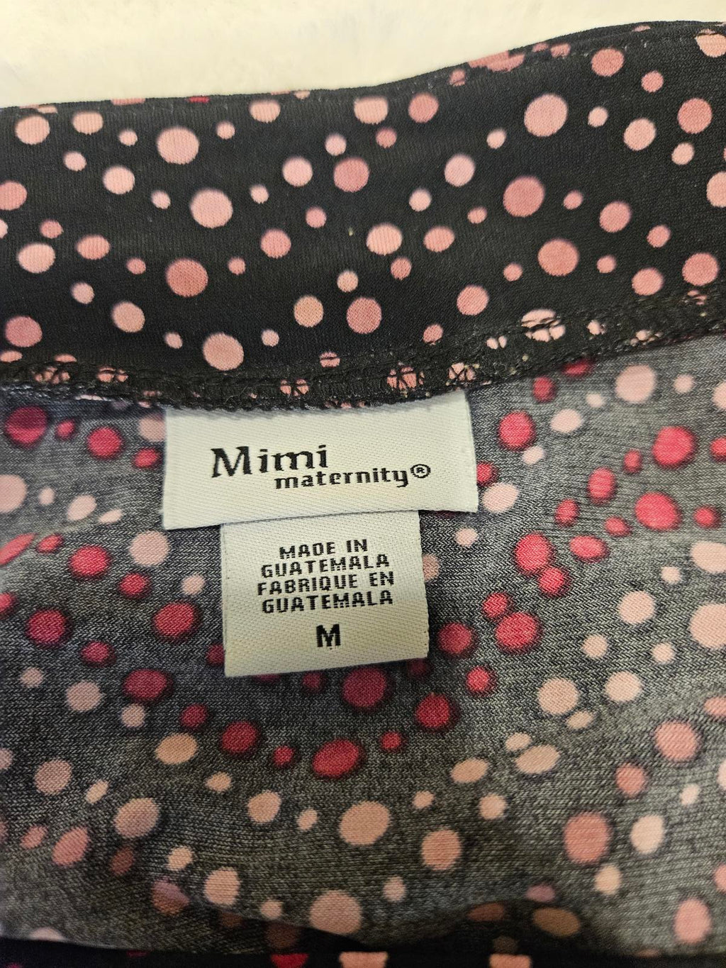 Mimi Maternity Long Sleeve Top With Polka Dots -#461