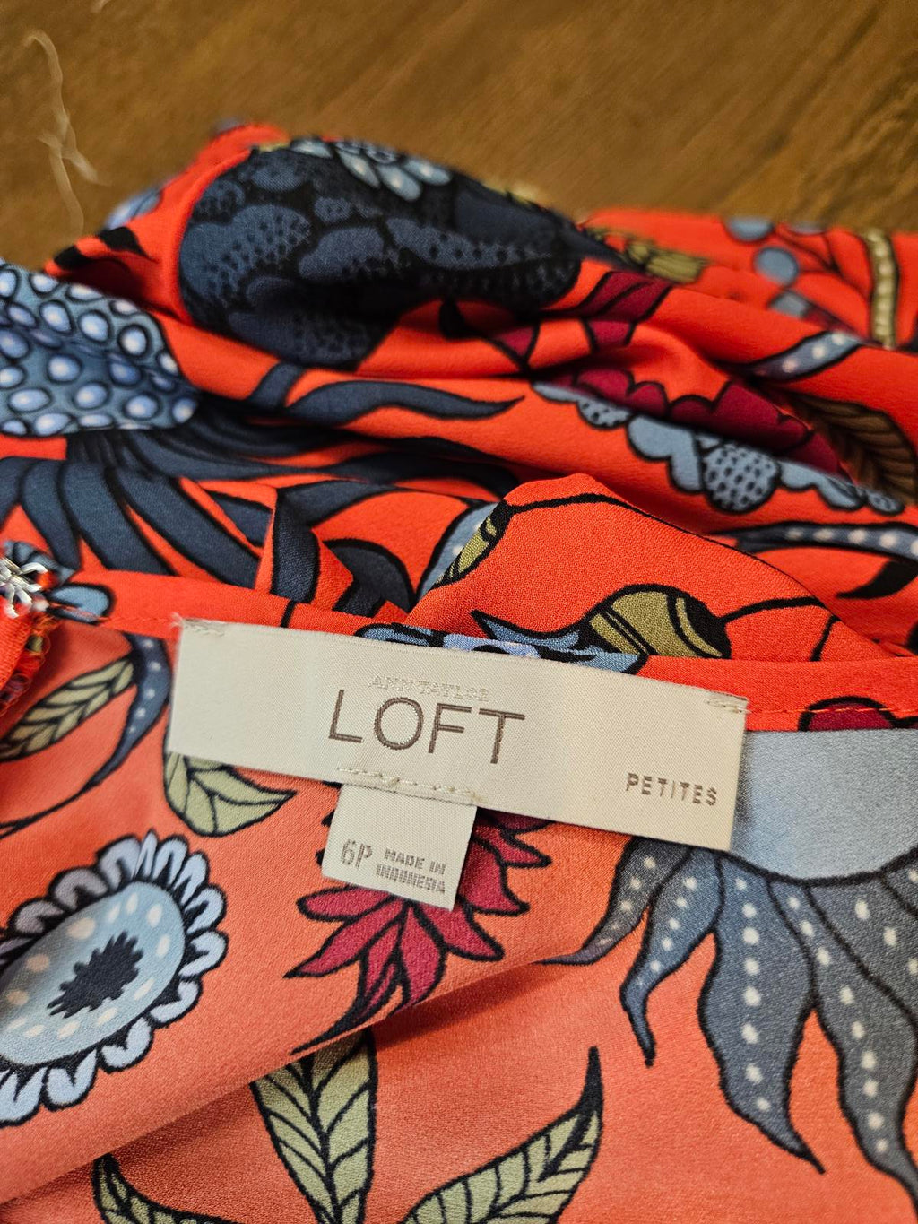 Loft Strawberry Field Petites Floral Print Dress 866