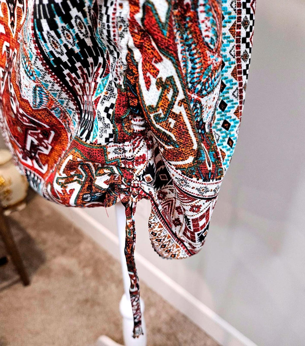 Miss Me Overized Bohemian Patterned Blouse - Vintage Style 1072