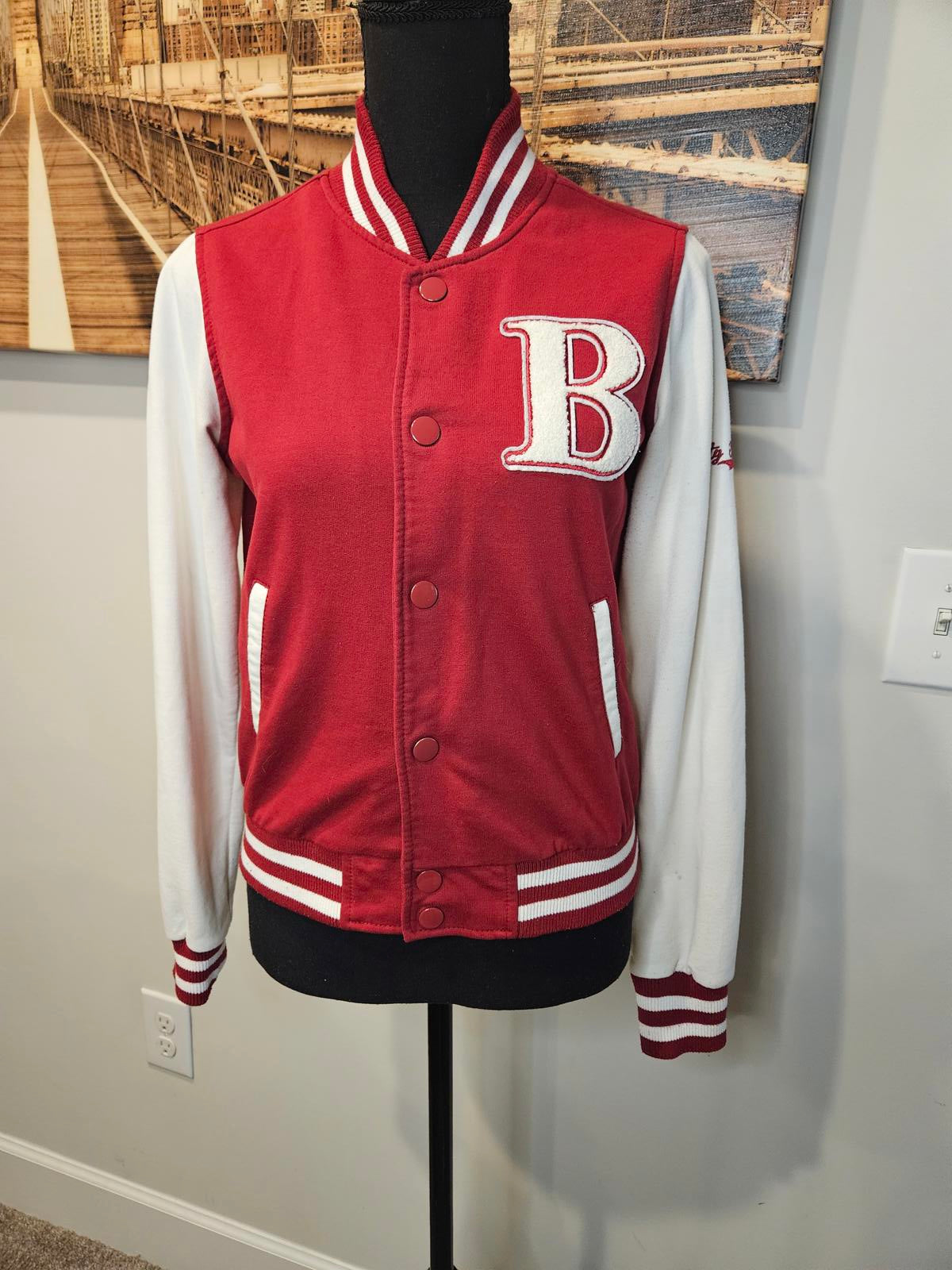Love Tree Varsity Jacket with Embroidered Letter #587