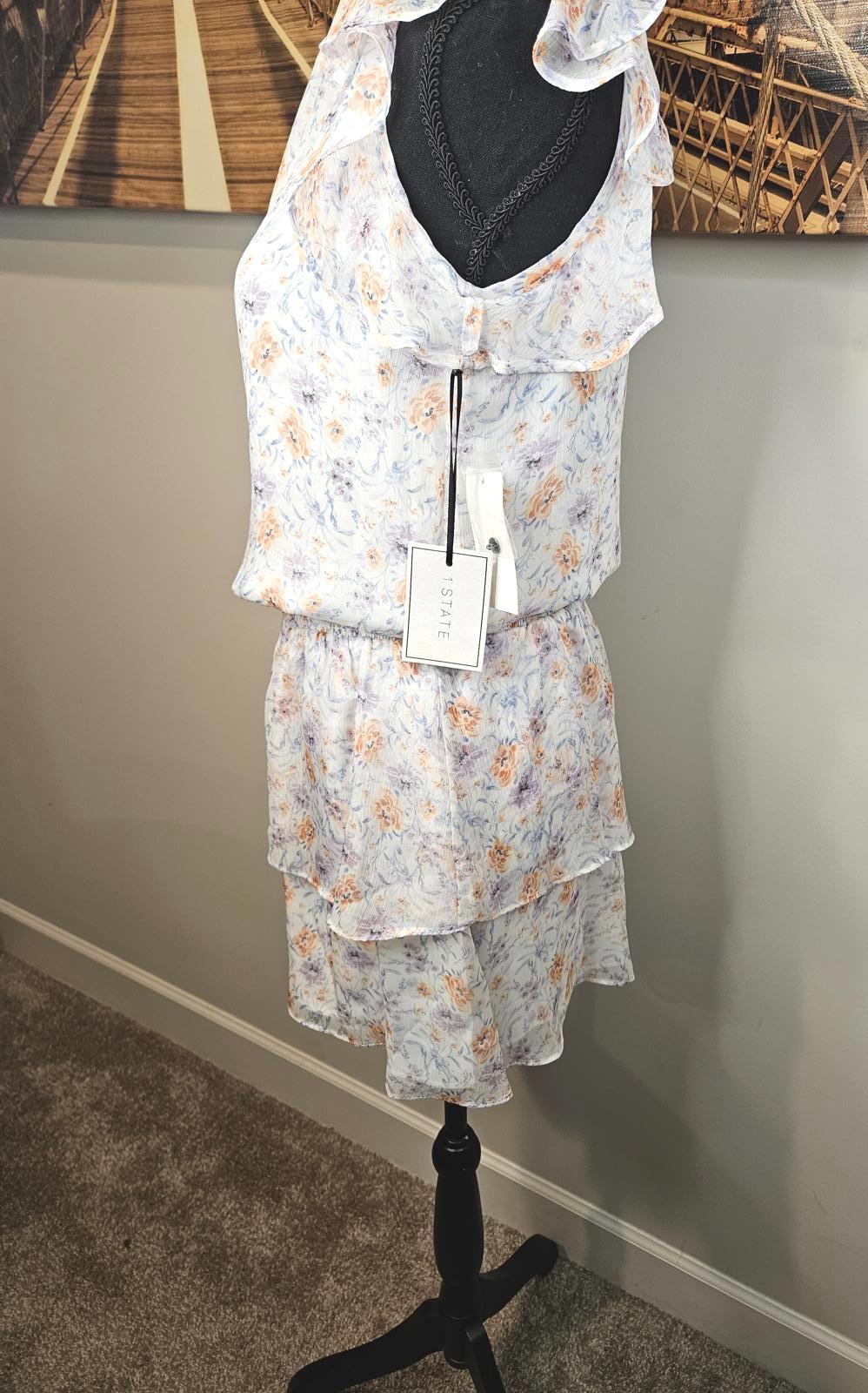 Nwt 1.State Floral Ruffled Dress - Perfect Summer Style #640