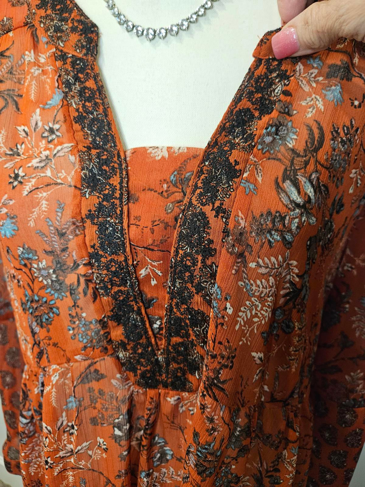Knox Rose Bohemian Floral Kimono Dress #392