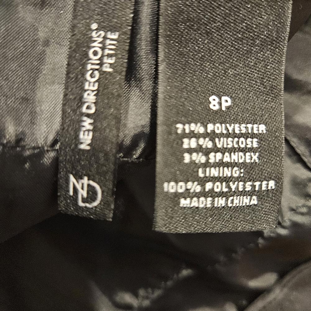 New Directions Black Scallop Hem Skirt