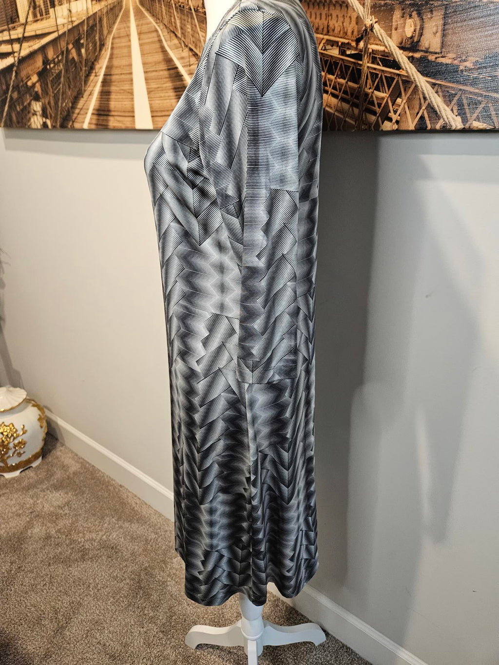 Leggiardo Chevron Dress -Super Soft and Stretchy #H55