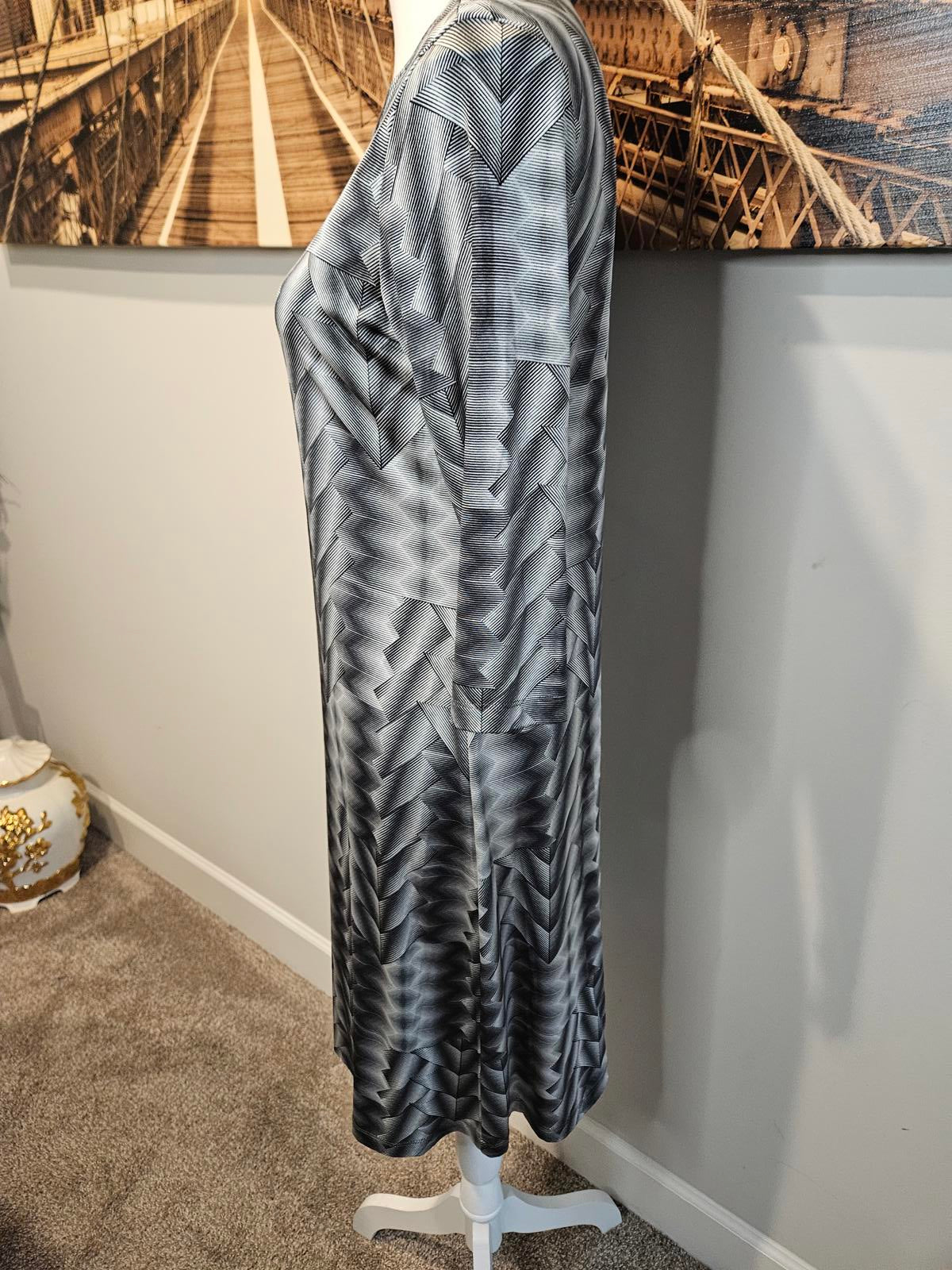 Leggiardo Chevron Dress -Super Soft and Stretchy #H55