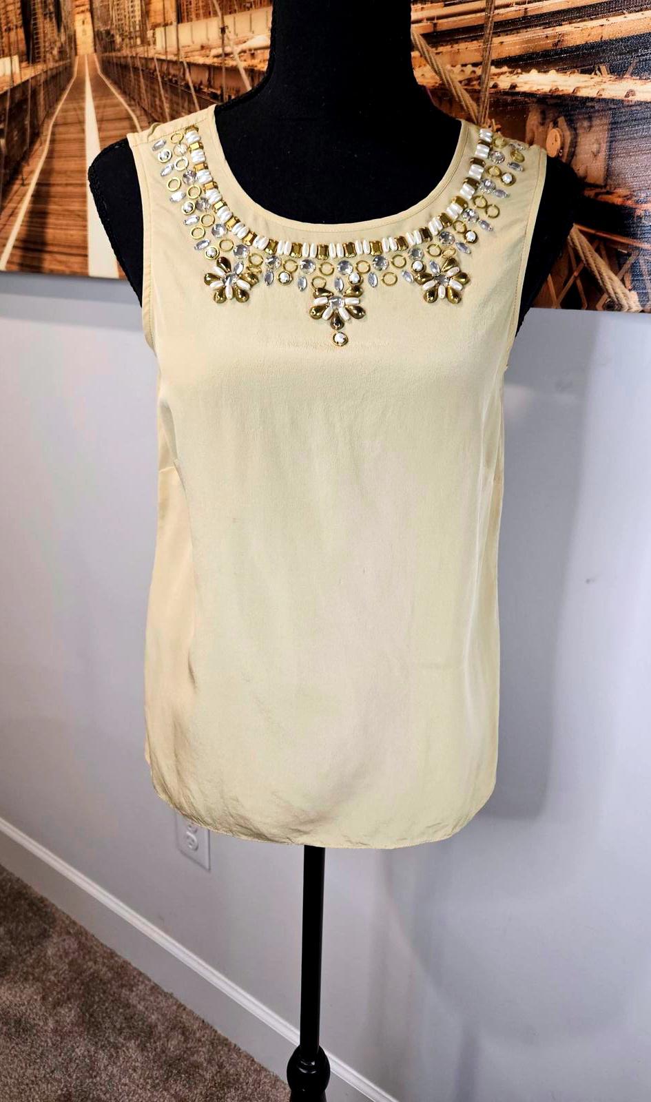 Lilly Pulitzer 100% Silk Women's Beaded Top - Size XS 1229