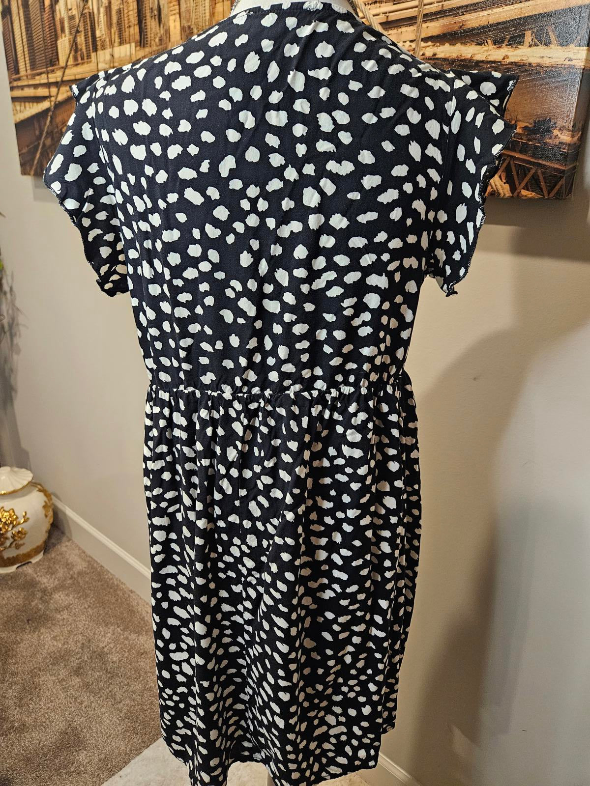 Kirundo Floral Embroidered Polka Dot Dress #190