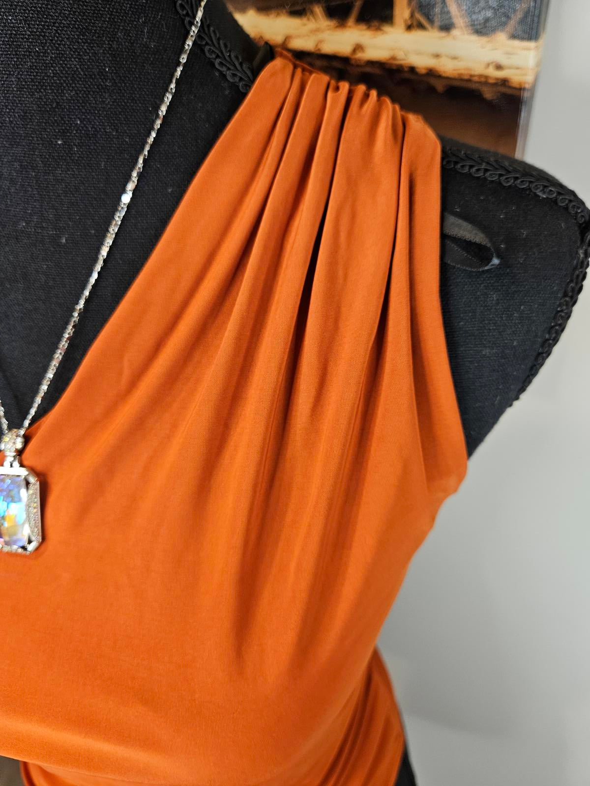 Nwt 21 Saints One-Shoulder Top - Rust Orange 867