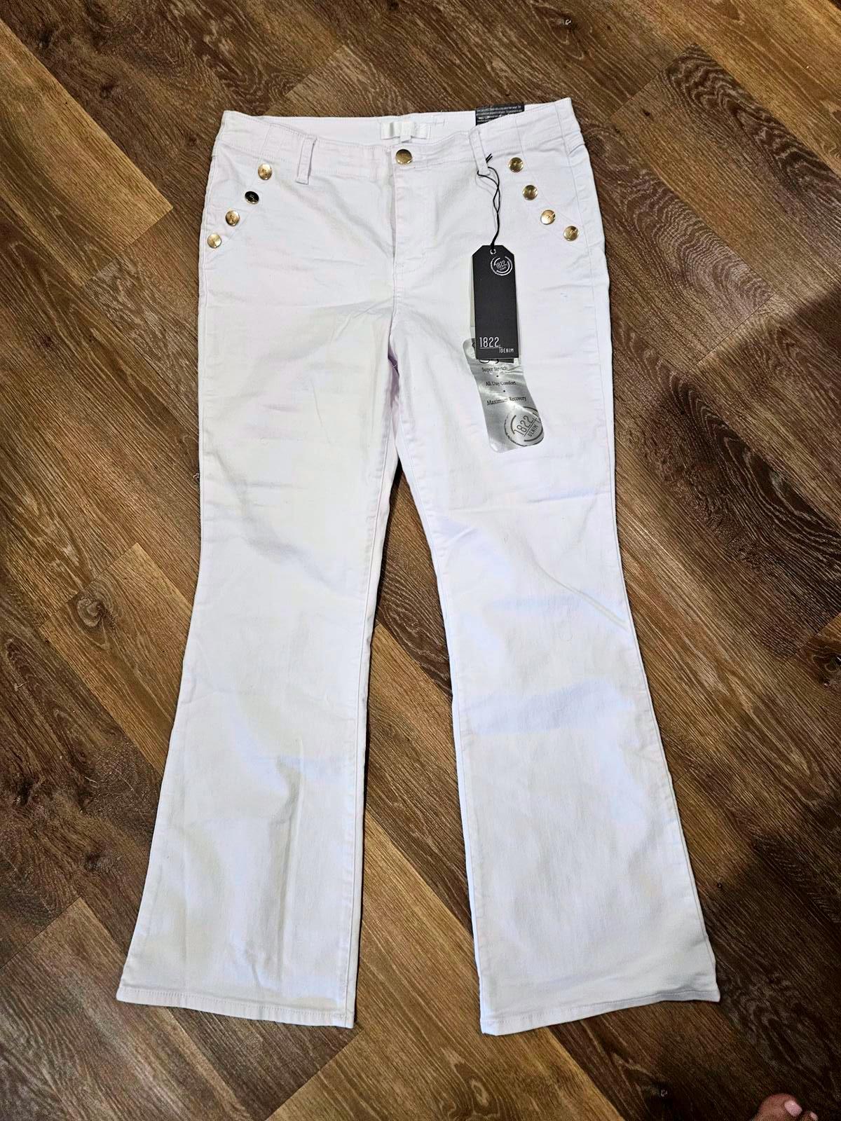 Nwt 1822 Denim Women's Ultra Soft Slim Boot Pants - White A5