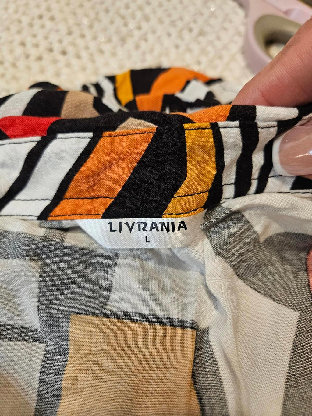 Livrania Retro Style Button Down Blouse-Size L 35