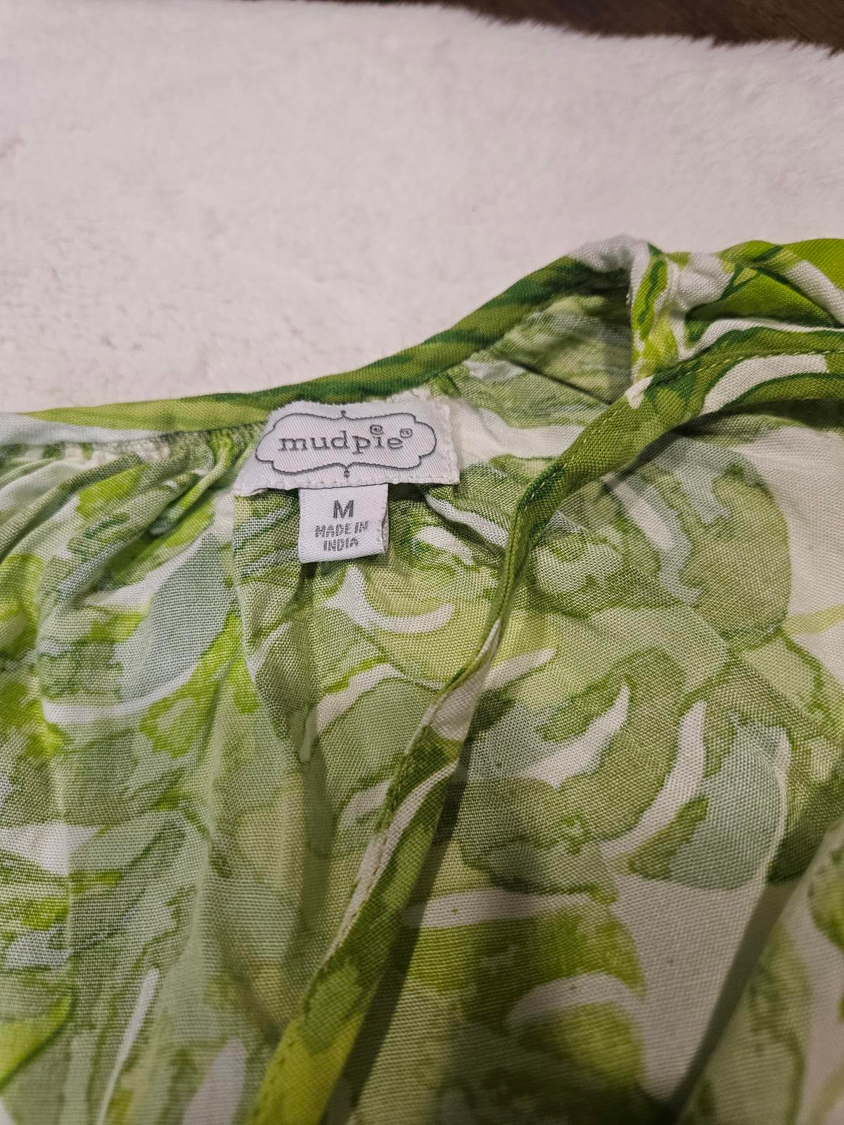 Mud Pie Tropical Leaf Cold Shoulder dress/Cover-up #187