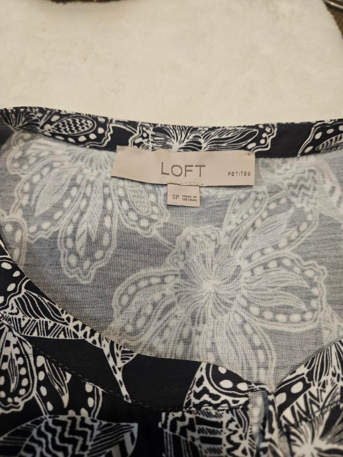 Loft Stylish Cornflower Blue  Floral Print Top #162