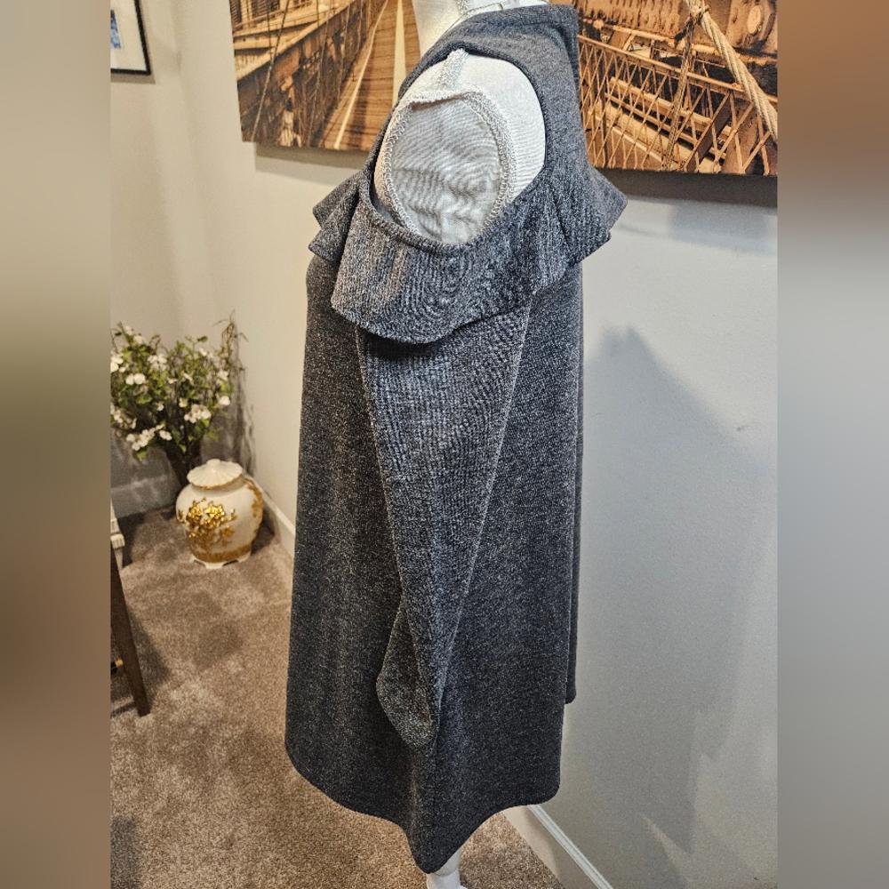 Loft Gray Cold Shoulder Sweater dress #237