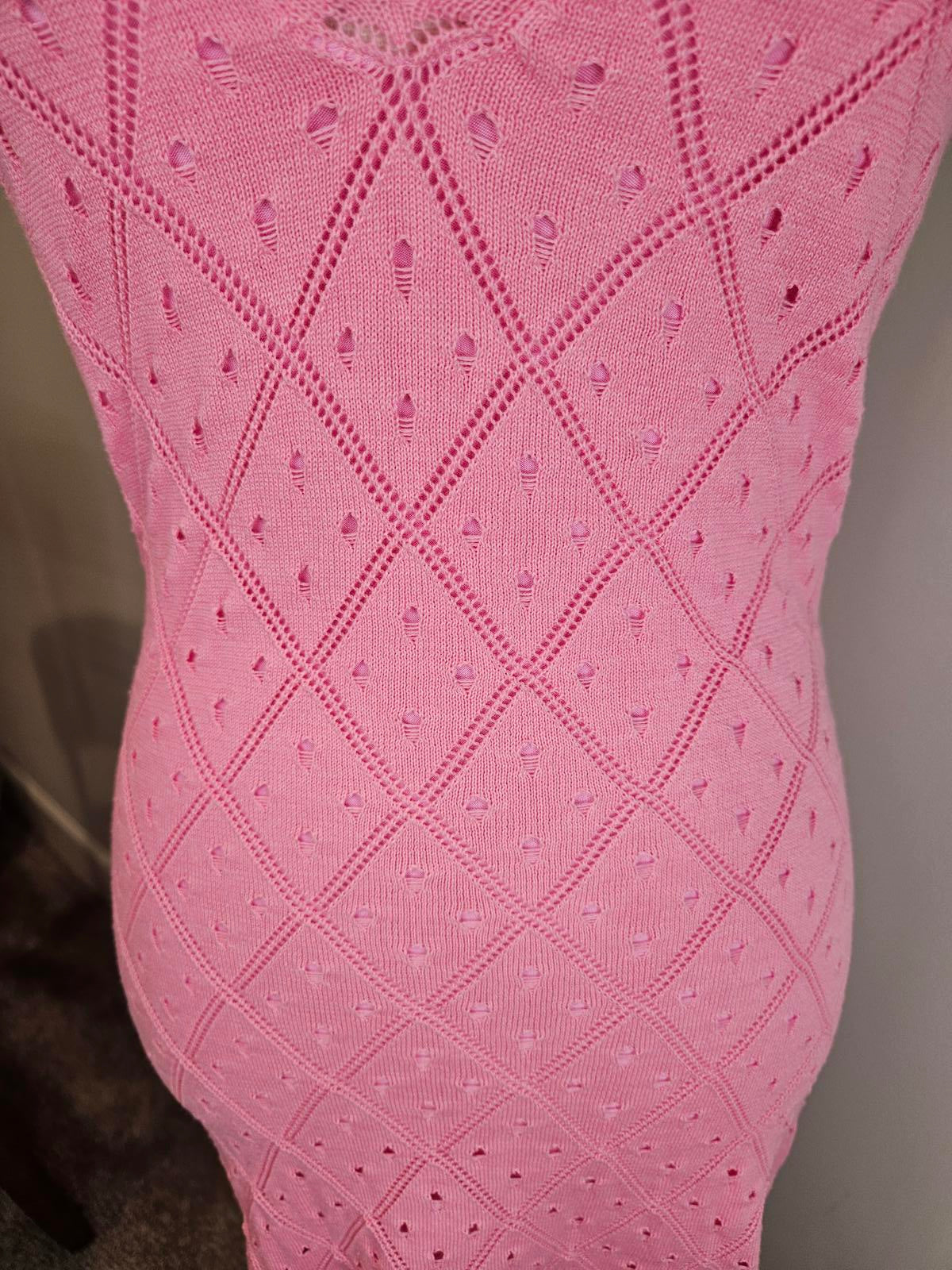 MinkPink Halter Dress with Diamond Pattern #669