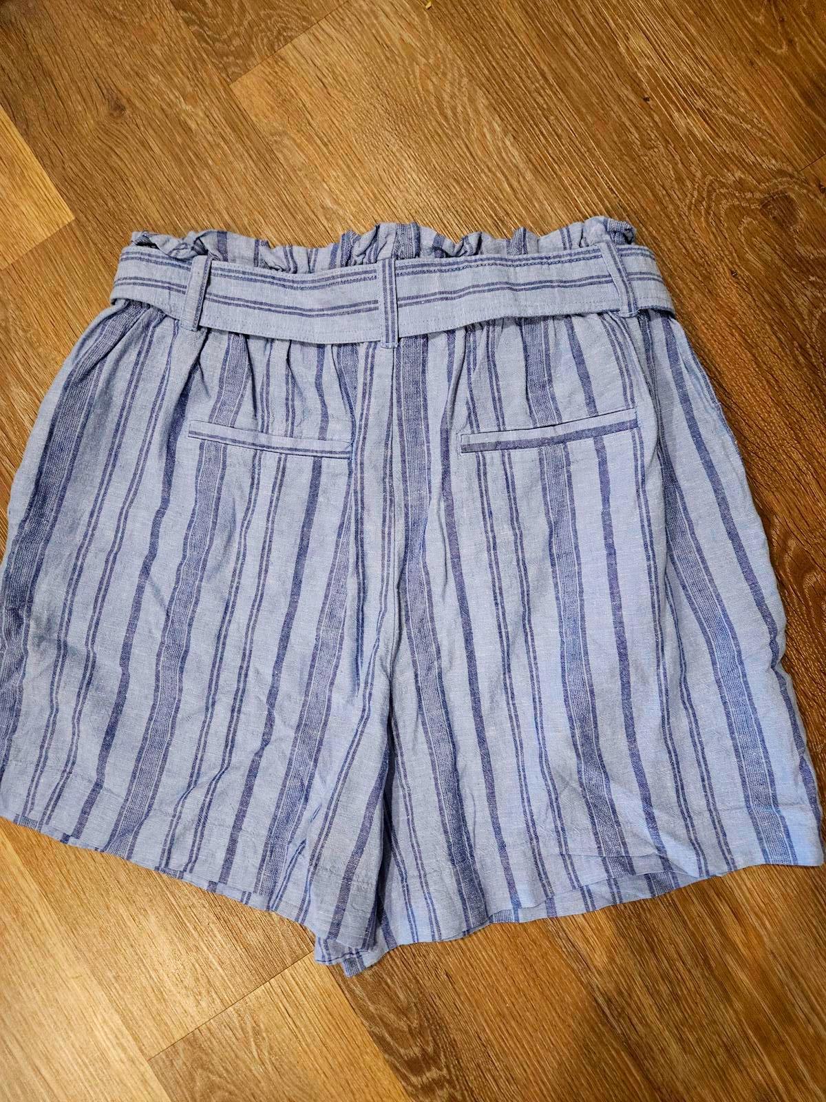 Nwt A New Day Women's Blue Striped Casual Shorts with Belt XL 199