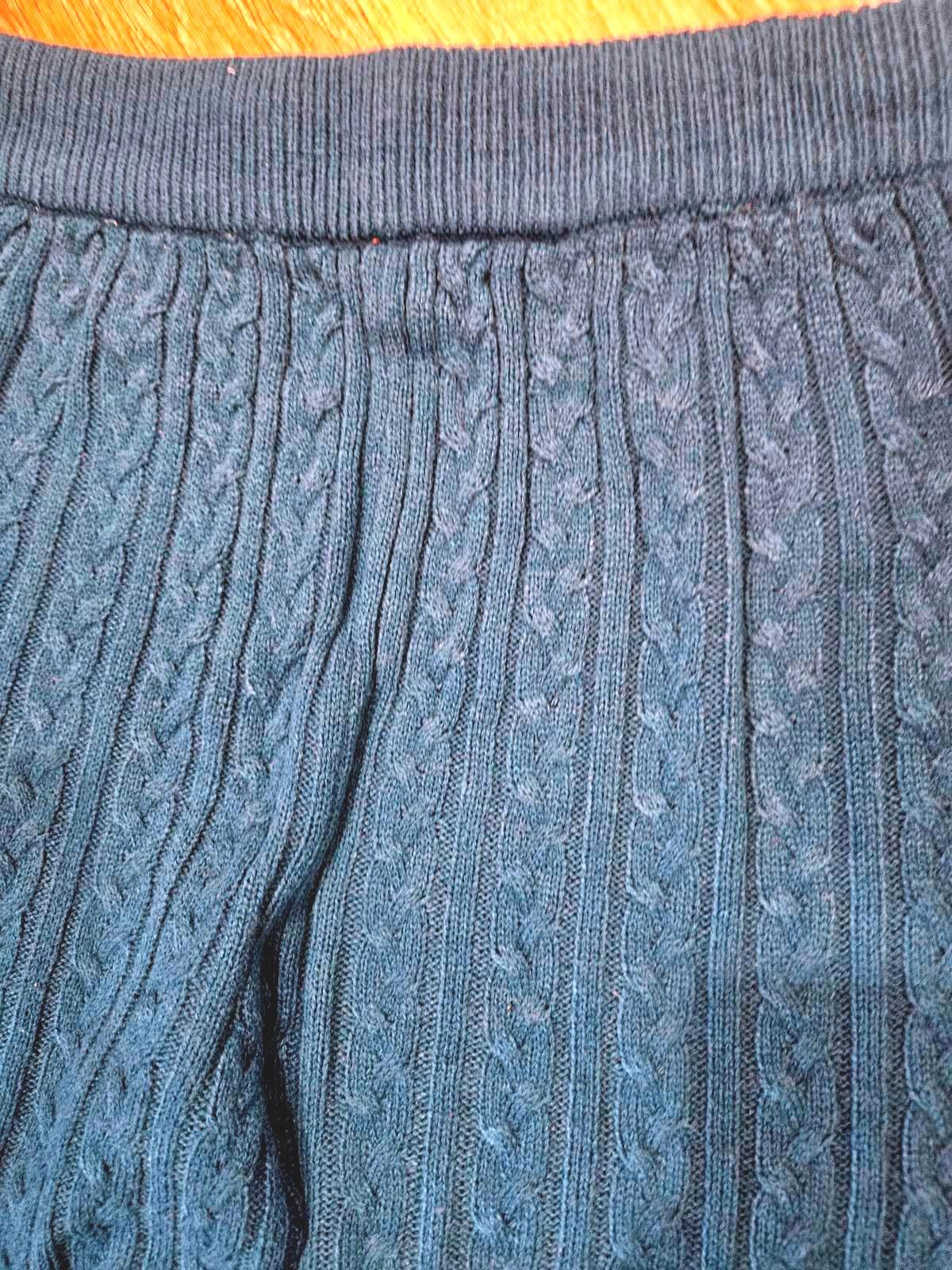 New York & Company Blue Cable Knit Sweater Set