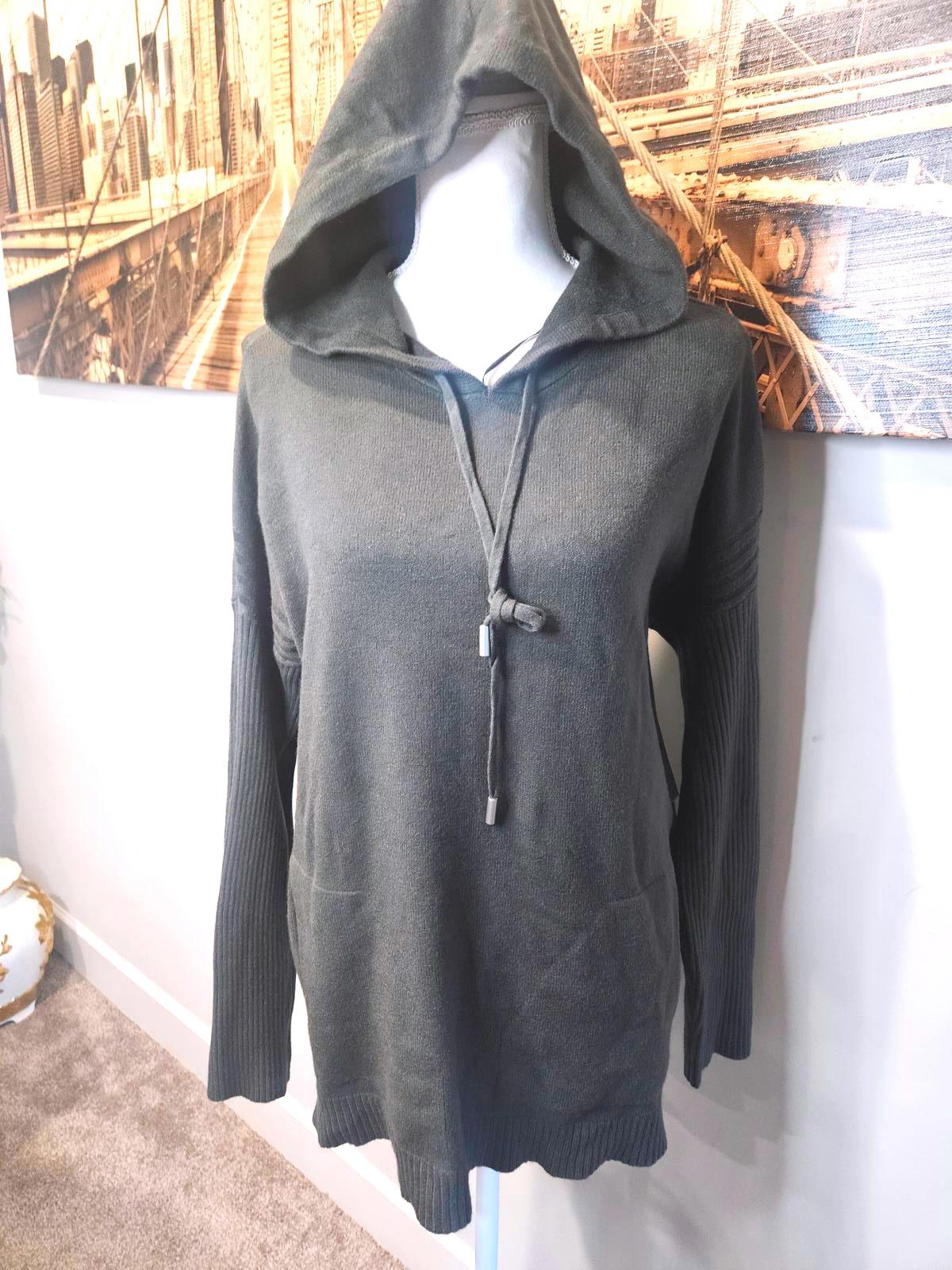 Nwt Cyrus Women's Dark Green Hoodie Sweater with Drawstring-L