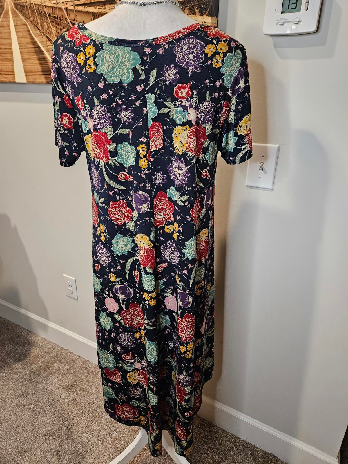 Lularoe Floral Midi Dress for Women #194