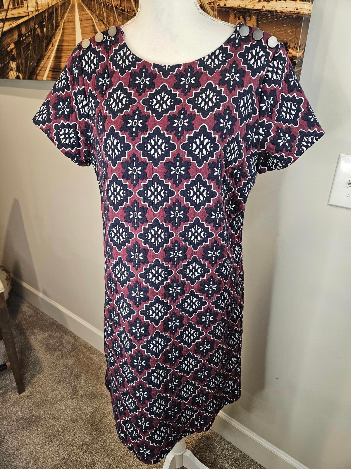 Loft Quilted Bohemian-Style Printed Dress #H145