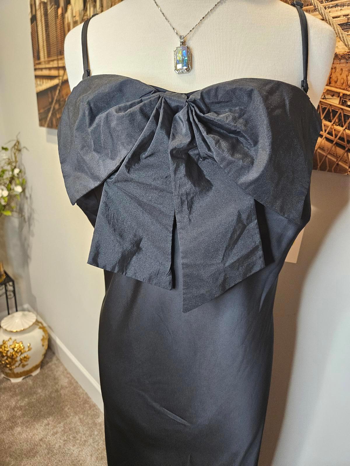Nwt A New Day Elegant Black Dress with Bow Detail - XXL h23