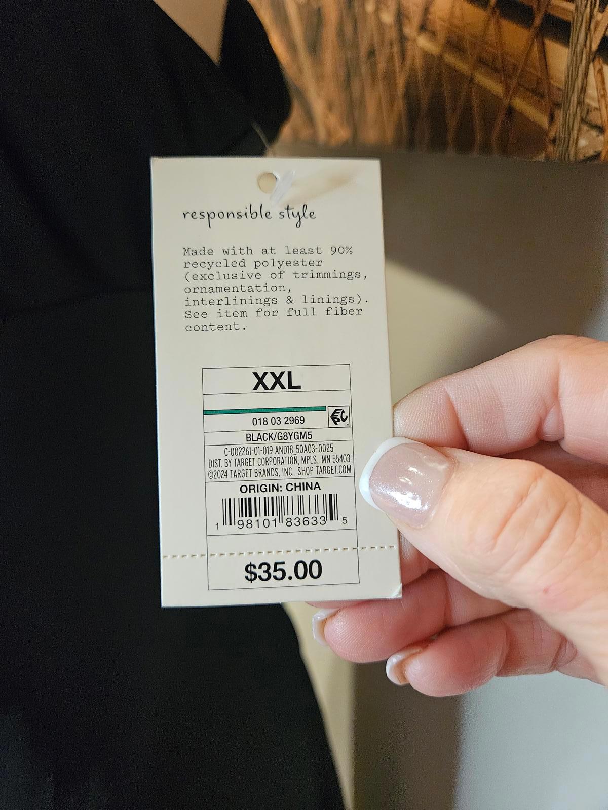 Nwt A New Day Elegant Black Dress with Bow Detail - XXL h23