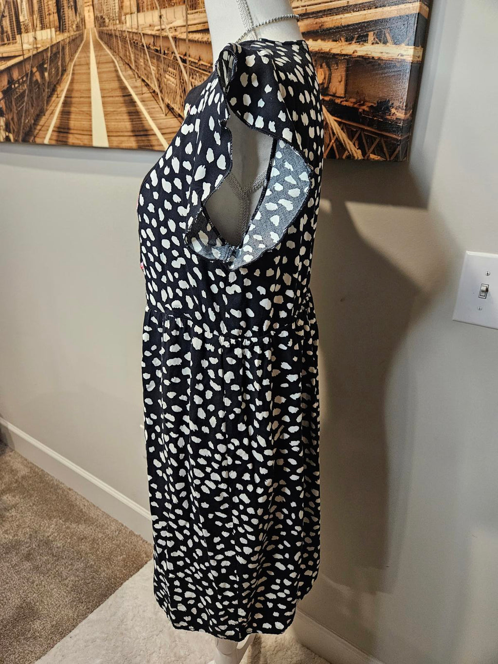 Kirundo Floral Embroidered Polka Dot Dress #190