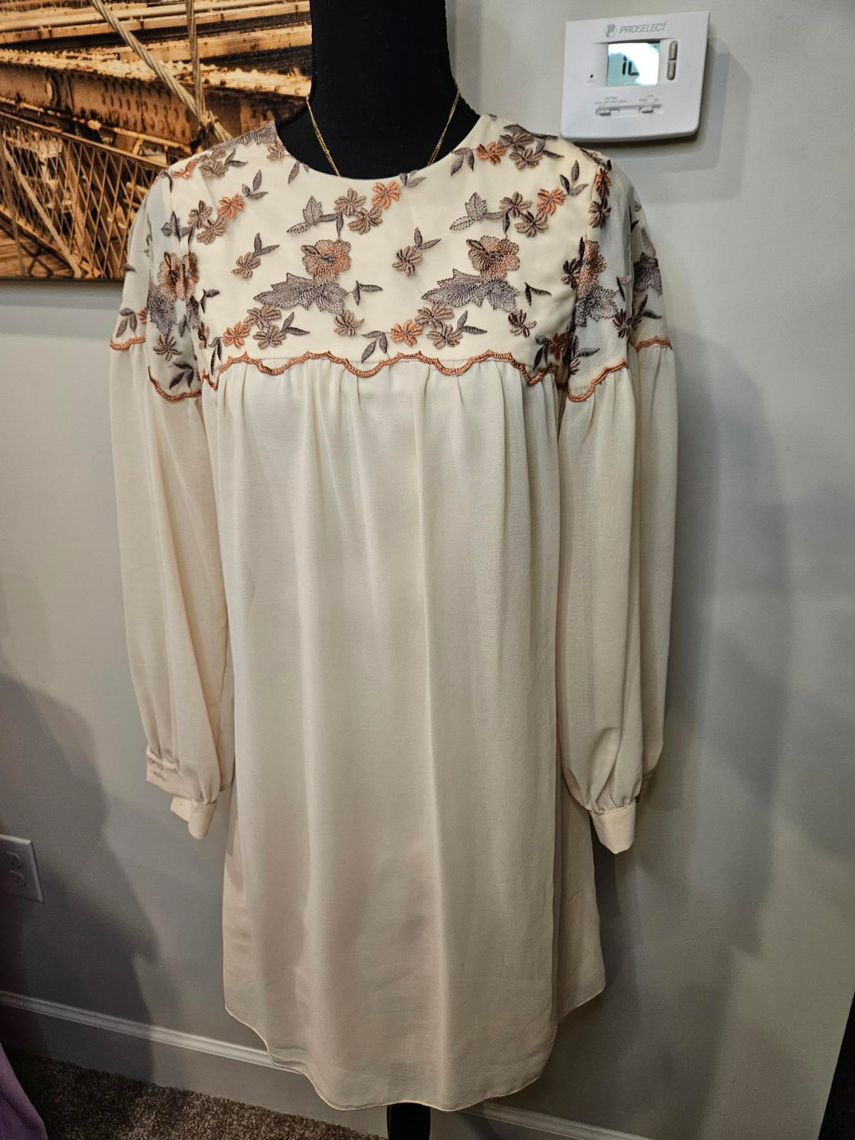 Little Mistress Vintage Inspired Embroidered Dress #410