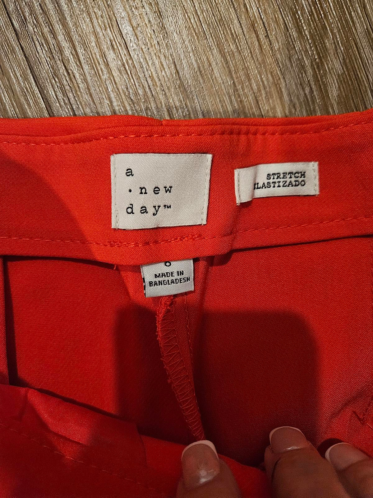 Nwt A New Day Red High-Waisted Stretch Shorts- Size 6 B16