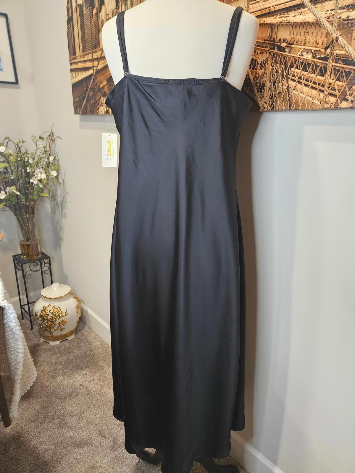 Nwt A New Day Elegant Black Dress with Bow Detail - XXL h23