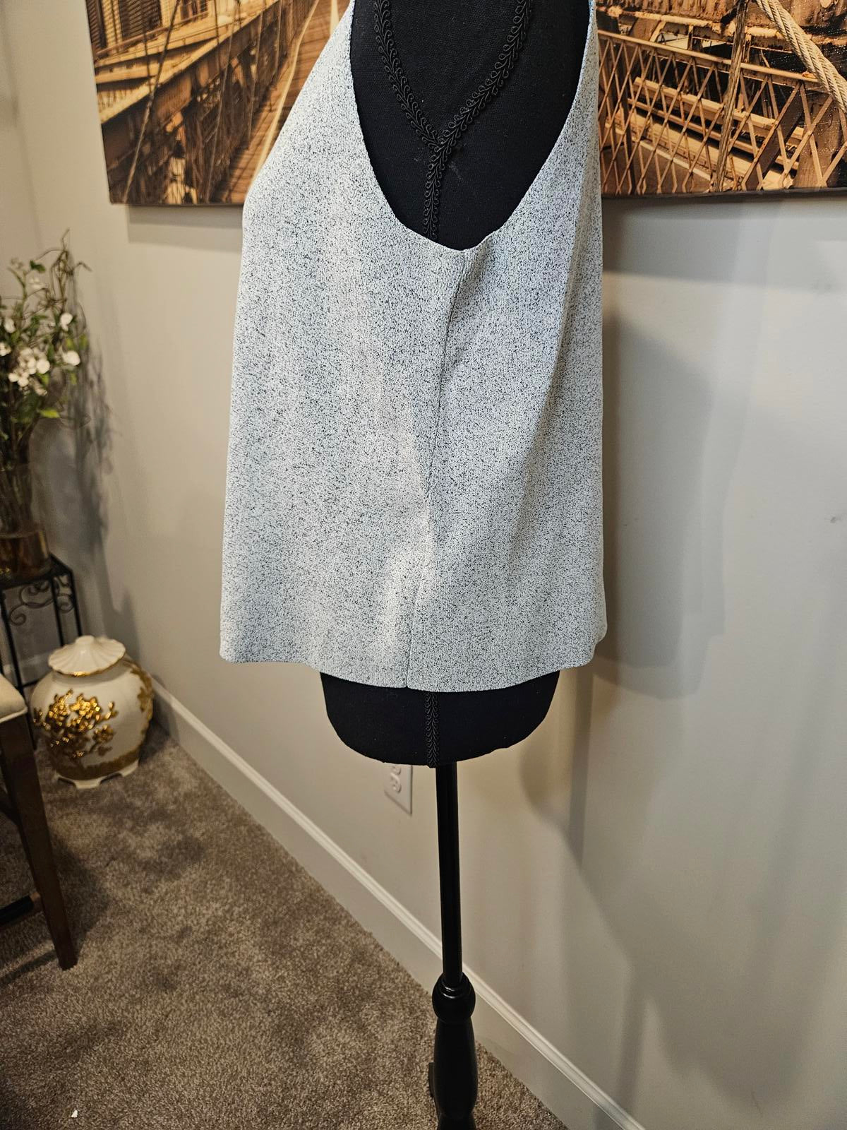 Loft Sleeveless Knit Top - Gray Melange #474