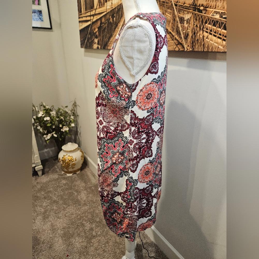 New York & Co Floral PrintDress with Crisscross Detail H92