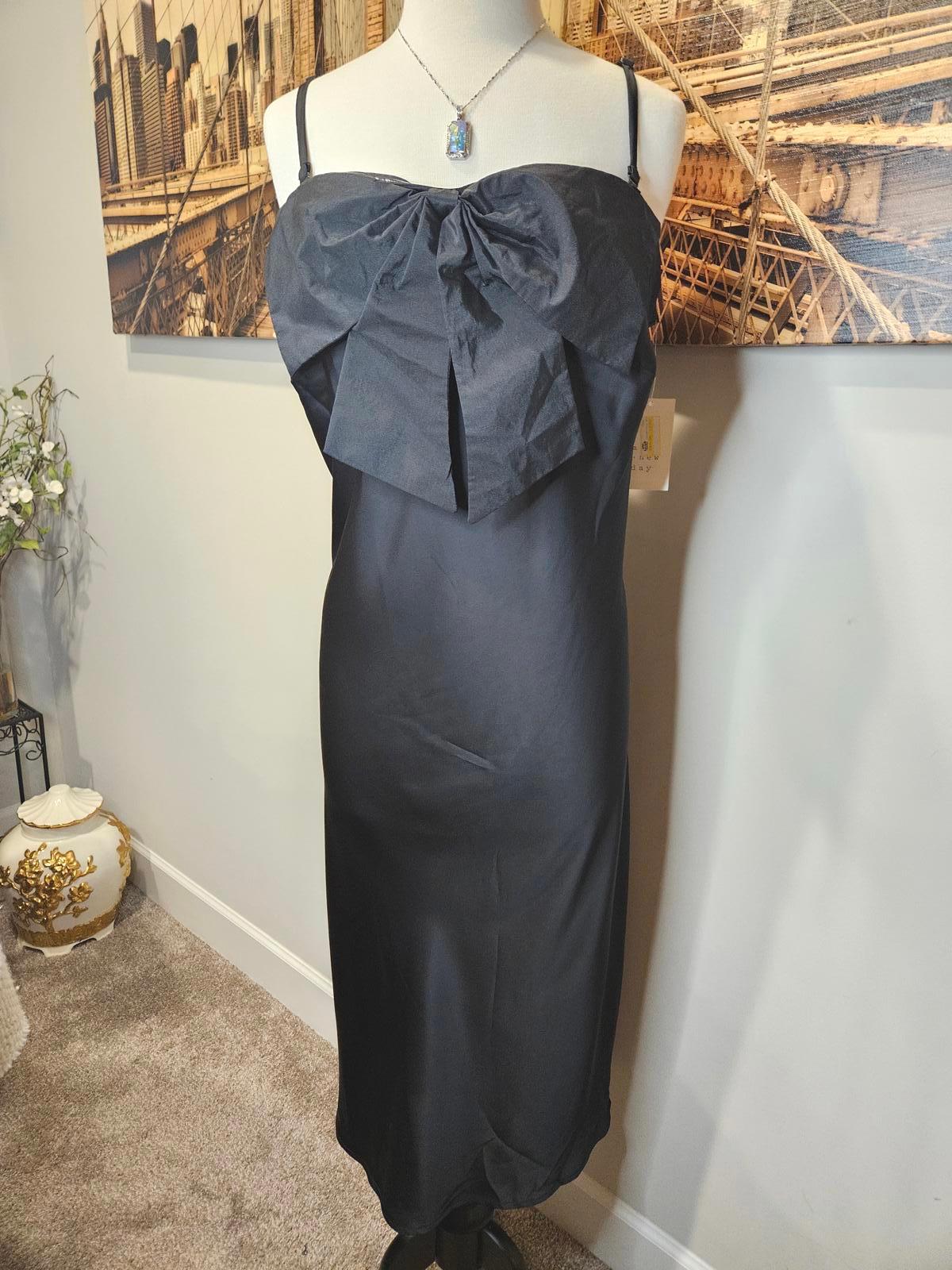 Nwt A New Day Elegant Black Dress with Bow Detail - XXL h23
