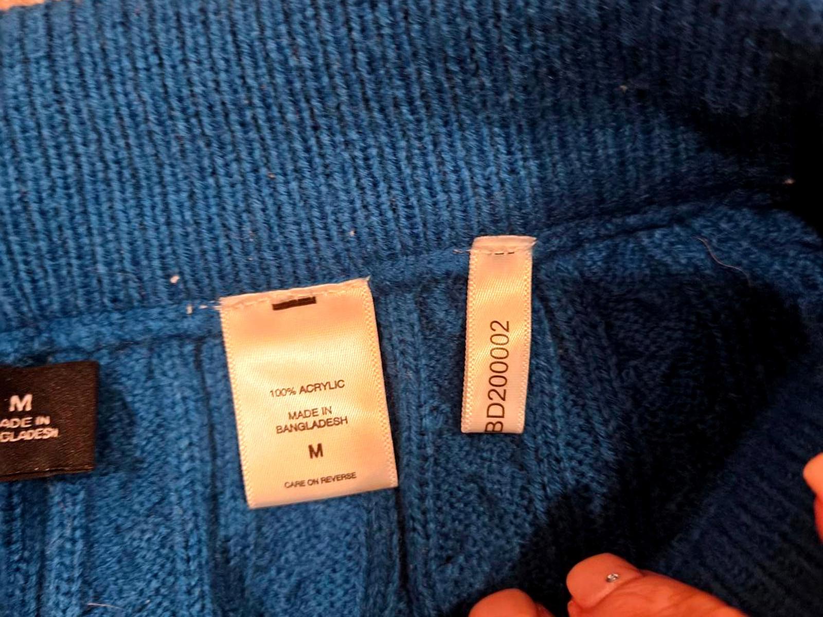 New York & Company Blue Cable Knit Sweater Set