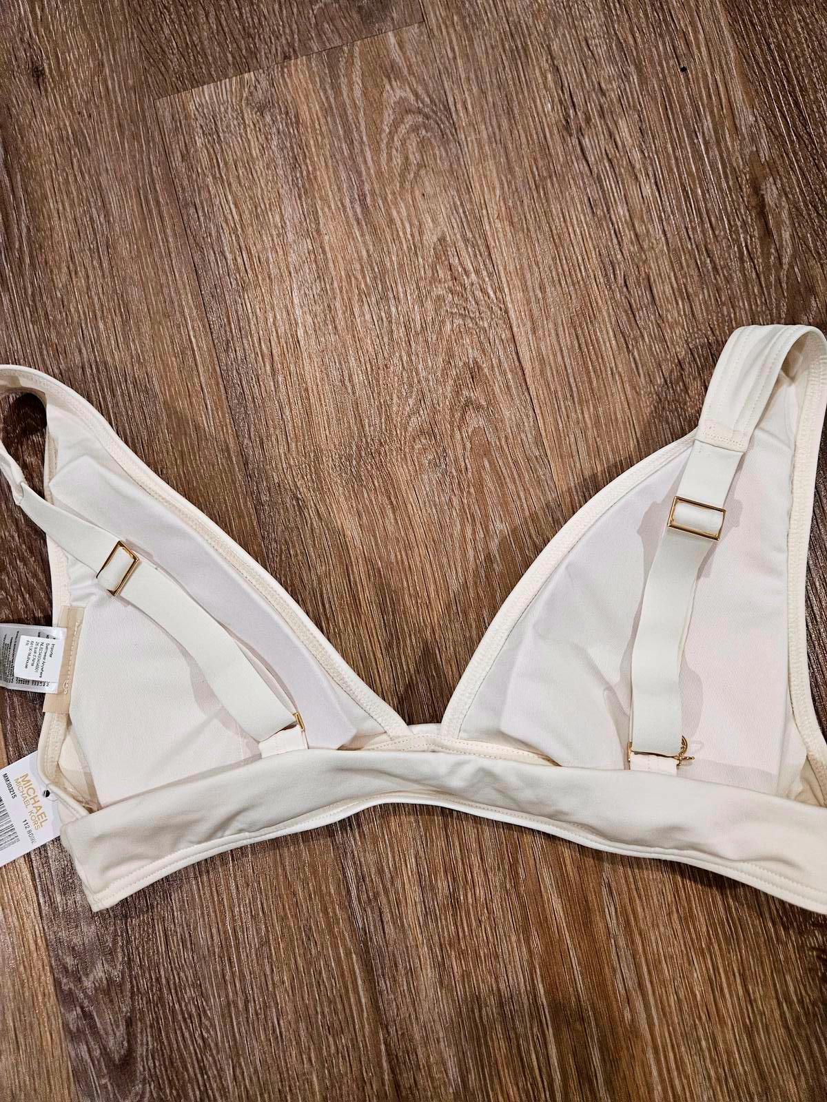 Michael Kors Women's XL Swim Top with Gold Accents B36