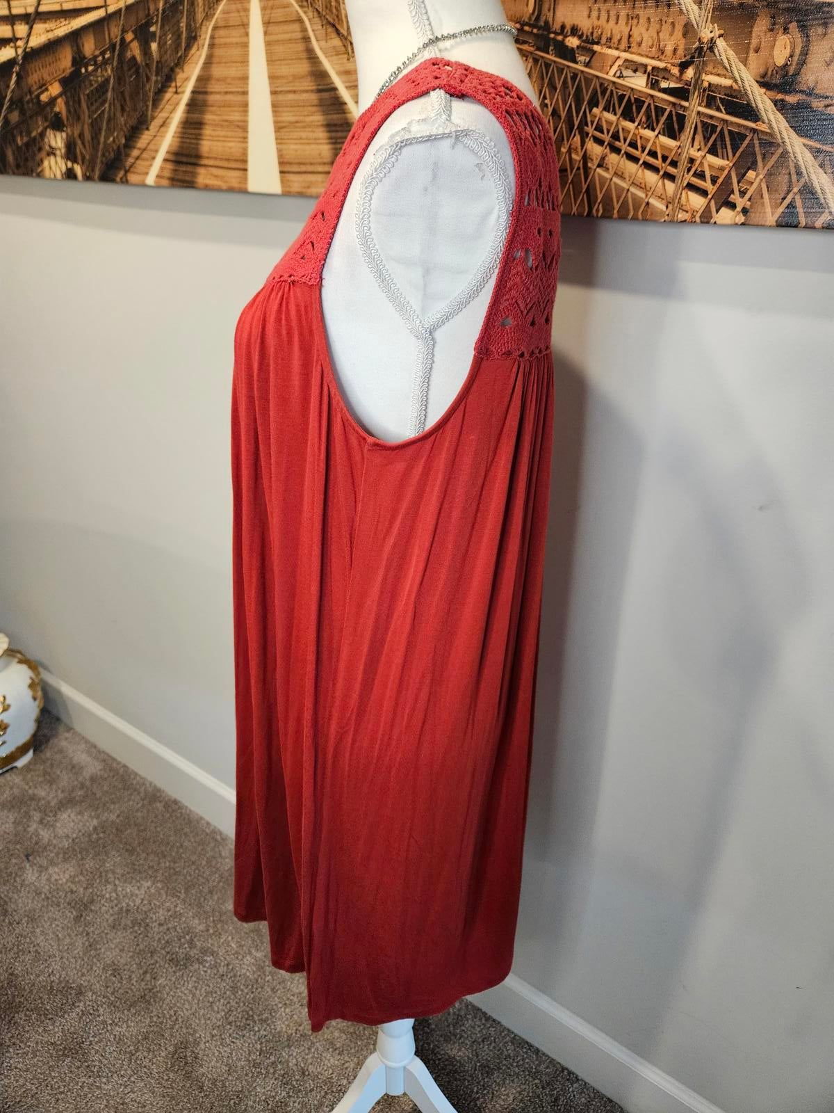 Loft Bohemian Crochet Detail Sleeveless Dress