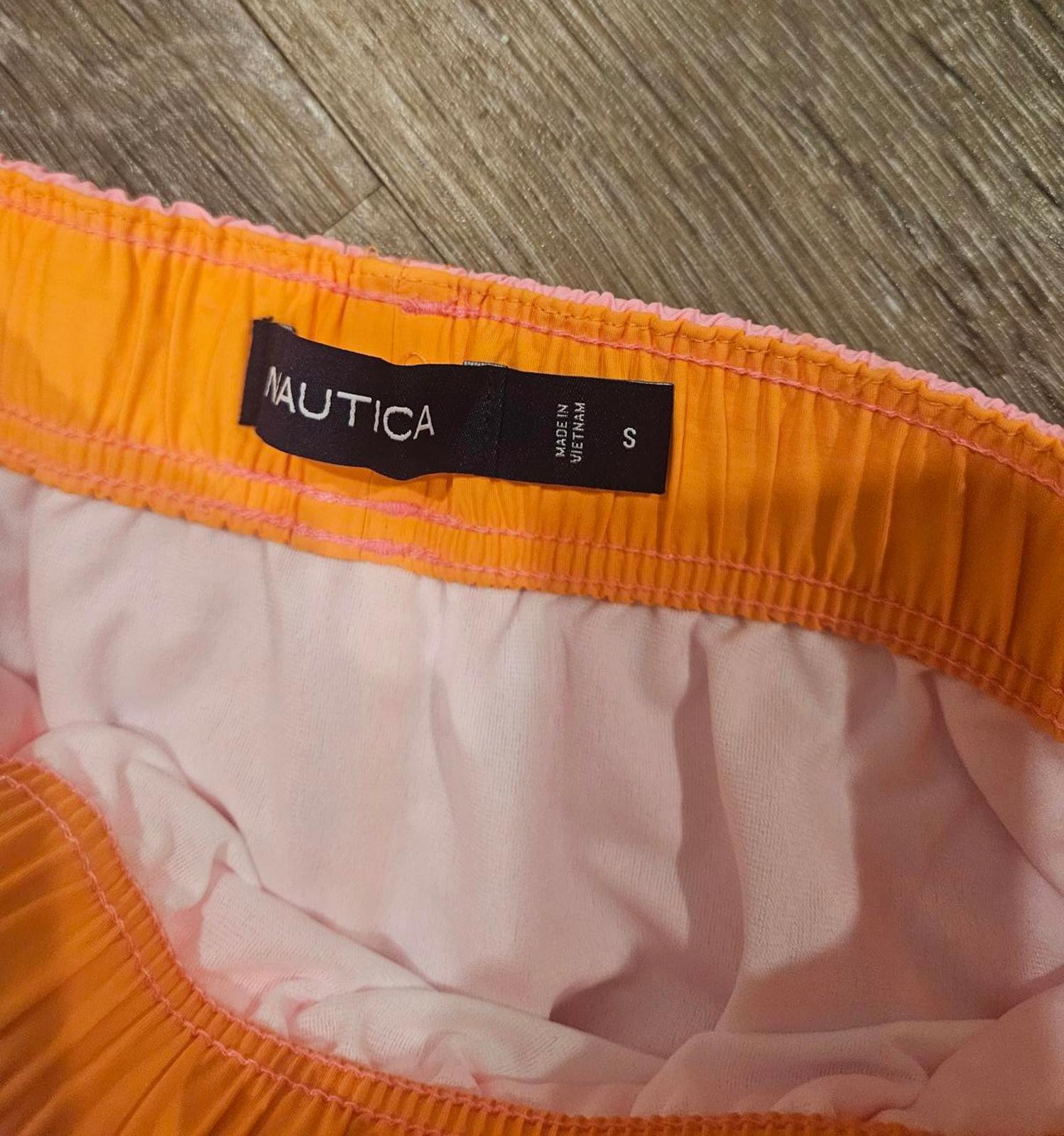Nautica Men's Color Block Swim Trunks - Performance Fit, Size S 1245
